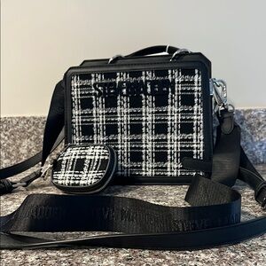 Steve Madden Plaid Crossbody Bag with Pouch. Many ways to carry this bag.